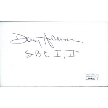 Donny Anderson Green Bay Packers Signed 3x5 Index Card JSA Authenticated