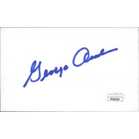 George Andrie Dallas Cowboys Signed 3x5 Index Card JSA Authenticated