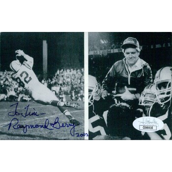 Raymond Berry Baltimore Colts Signed 3.5x5.5 Postcard Photo JSA Authenticated Raymond Berry Baltimore Colts Signed 3.5x5.5 Postcard Photo JSA Authenticated