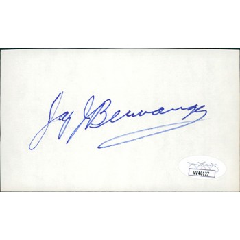 Jay Berwanger First Heisman Winner Signed 3x5 Index Card JSA Authenticated