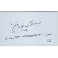 Marlin Briscoe Buffalo Bills Signed 3x5 Index Card JSA Authenticated