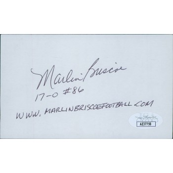 Marlin Briscoe Buffalo Bills Signed 3x5 Index Card JSA Authenticated