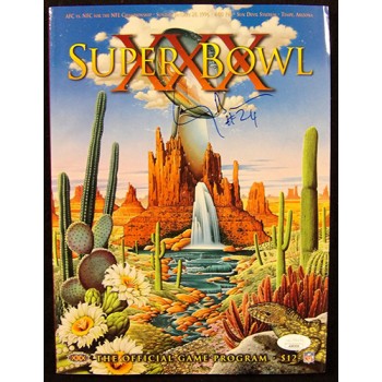 Larry Brown Signed Super Bowl XXX Program JSA Authenticated