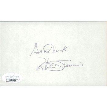 Willie Brown Oakland Raiders Signed 3x5 Index Card JSA Authenticated