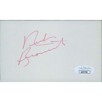 Nick Buoniconti Miami Dolphins Signed 3x5 Index Card JSA Authenticated