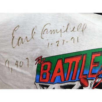 Earl Campbell Signed The Battle of the Best T-Shirt JSA Authenticated