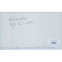 Tony Canadeo Green Bay Packers Signed 3x5 Index Card JSA Authenticated