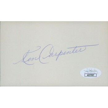 Ken Carpenter Cleveland Browns Signed 3x5 Index Card JSA Authenticated