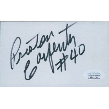 Preston Carpenter Pittsburgh Steelers Signed 3x5 Index Card JSA Authenticated