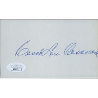 Len Casanova Coach Signed 3x5 Index Card JSA Authenticated