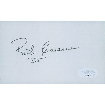 Rick Casares Chicago Bears Signed 3x5 Index Card JSA Authenticated