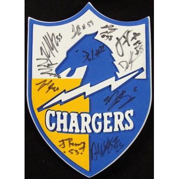San Diego Chargers 2016 Team Signed Foam Shield by 11 Players JSA Authenticated