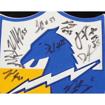 San Diego Chargers 2016 Team Signed Foam Shield by 11 Players JSA Authenticated