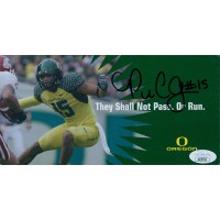 Patrick Chung Oregon Ducks Signed 4x8 Promo Schedule JSA Authenticated