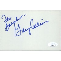 Gary Collins Cleveland Browns Signed 4x6 Index Card JSA Authentic Personalized