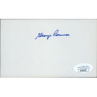 George Connor Chicago Bears Signed 3x5 Index Card JSA Authenticated