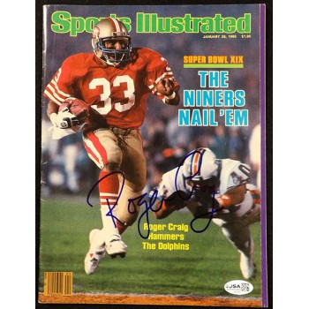 Roger Craig Signed Sports Illustrated Magazine January 1985 JSA Authenticated