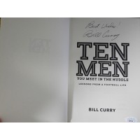 Bill Curry Ten Men You Meet In The Huddle Signed Hardcover Book JSA Authentic