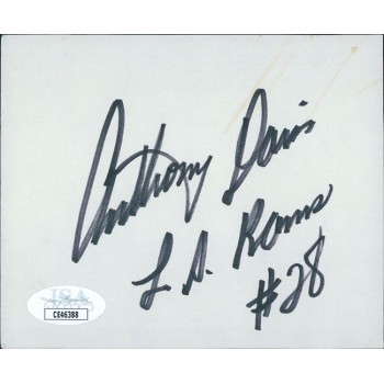 Anthony Davis Los Angeles Rams Signed 4x5 Cut JSA Authenticated
