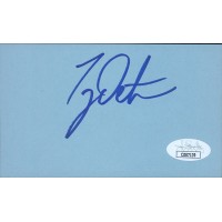 Ty Detmer Green Bay Packers Signed 3x5 Index Card JSA Authenticated