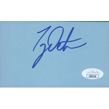 Ty Detmer Green Bay Packers Signed 3x5 Index Card JSA Authenticated