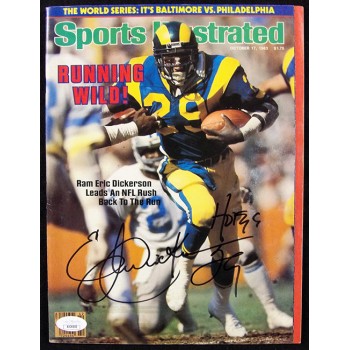 Eric Dickerson LA Rams Signed Sports Illustrated Magazine JSA Authenticated