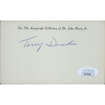 Terry Donahue UCLA Bruins Signed 3x5 Index Card JSA Authenticated