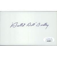 Bill Bullet Dudley Pittsburgh Steelers Signed 3x5 Index Card JSA Authenticated