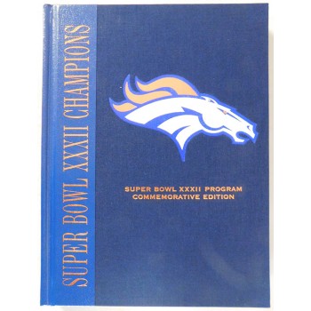 John Elway Signed Super Bowl XXXII Champions Commemorative Program Book JSA Auth