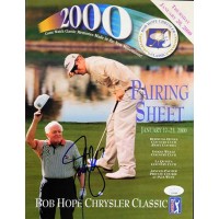 John Elway Signed 2000 Bob Hope Classic Pairing Sheet JSA Authenticated