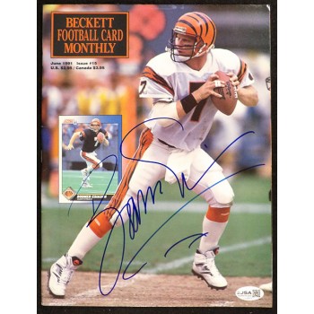 Boomer Esiason Cincinnati Bengals Signed Beckett Magazine June 1991 JSA Authen
