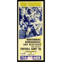 Vince Ferragamo LA Rams Signed 1996 Football Camp Program JSA Authenticated