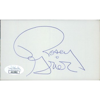 Rosey Grier New York Giants Signed 3x5 Index Card JSA Authenticated