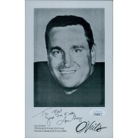 Lou Groza Cleveland Browns Signed 5.5x8.5 Page Photo JSA Authenticated