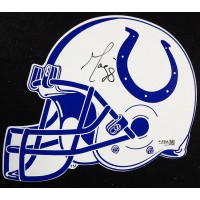 Marvin Harrison Indianapolis Colts Signed 8x9.5 Cardstock Helmet JSA Authentic