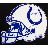 Eric Hill Indianapolis Colts Signed 8x9.5 Cardstock Helmet JSA Authenticated