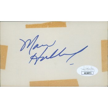 Marv Hubbard Oakland Raiders Signed 3x5 Index Card JSA Authenticated