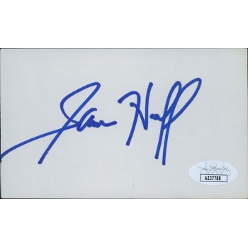 Sam Huff New York Giants Signed 3x5 Index Card JSA Authenticated