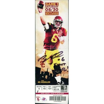 Cody Kessler Signed 8/30 USC Trojans Ticket JSA Authenticated