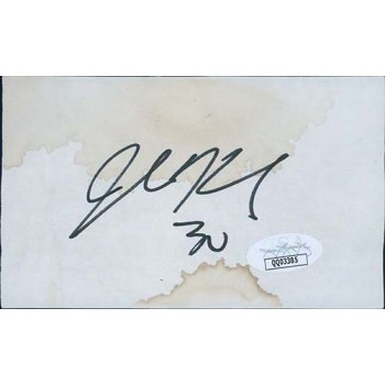 John Kuhn Green Bay Packers Signed 3x5 Index Card JSA Authenticated