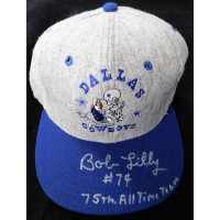 Bob Lilly Dallas Cowboys Signed Fitted NFL Throwbacks Hat JSA Authenticated