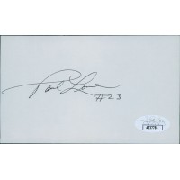 Paul Lowe Los Angeles Chargers Signed 3x5 Index Card JSA Authenticated