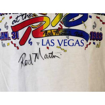 Rod Martin Signed Rose Bowl Rumble Rio Las Vegas T-Shirt JSA Authenticated