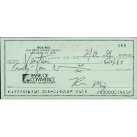 Ron Mix San Diego Chargers Signed Cancelled Check JSA Authenticated