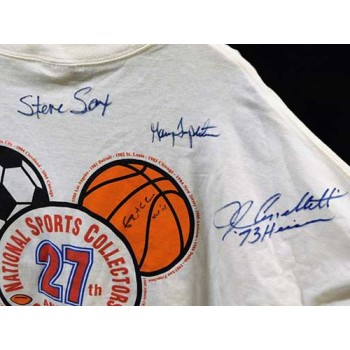National Sports Convention Signed Shirt by 6 Players JSA Authenticated