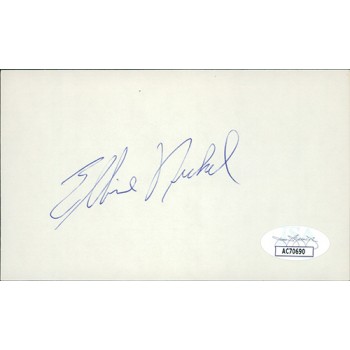 Elbie Nickel Pittsburgh Steelers Signed 3x5 Index Card JSA Authenticated