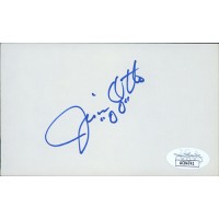 Jim Otto Oakland Raiders Signed 3x5 Index Card JSA Authenticated