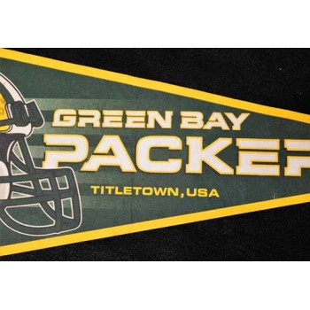 Green Bay Packers Dowler, Thurston and Kramer Signed Pennant JSA Authenticated