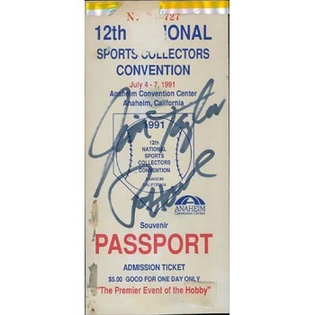 Green Bay Packers Jim Taylor and Paul Hornung Signed Ticket JSA Authenticated