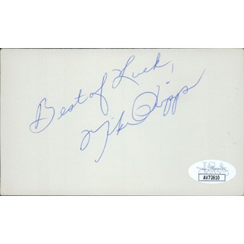 Mike Phipps Cleveland Browns Signed 3x5 Index Card JSA Authenticated